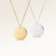 Veninde-halskæder, par af to rund halskæder i guld og sølv med personlig indgravering, fra Mon Chou