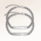 Pararmband, par av två bar armband i silver med personlig gravyr, från Mon Chou