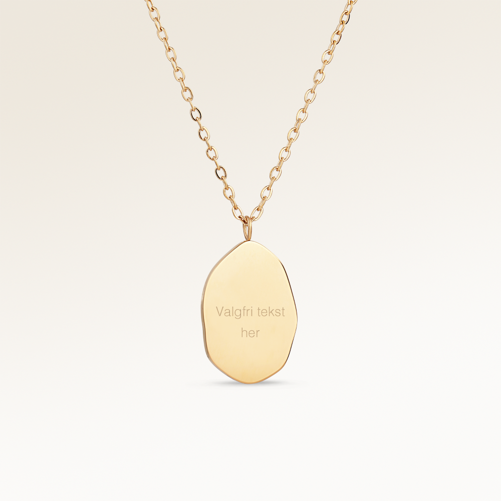 Asymmetric Necklace - Engraving (Gold)