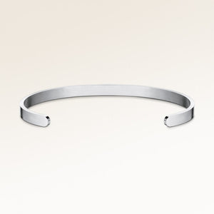 Bangle armbånd i guld og sølv uden gravering, klar til personlig indgravering på indersiden