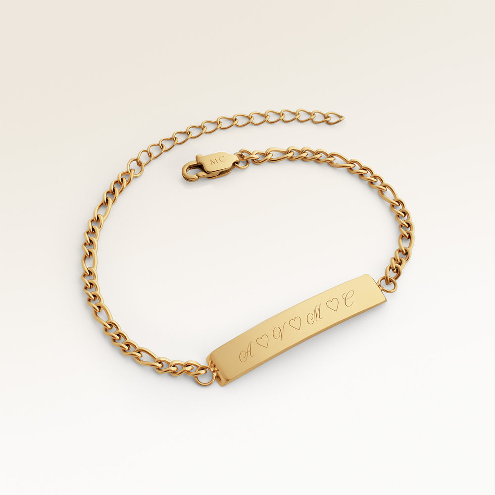 Bar Armband - Gravyr (Guld)