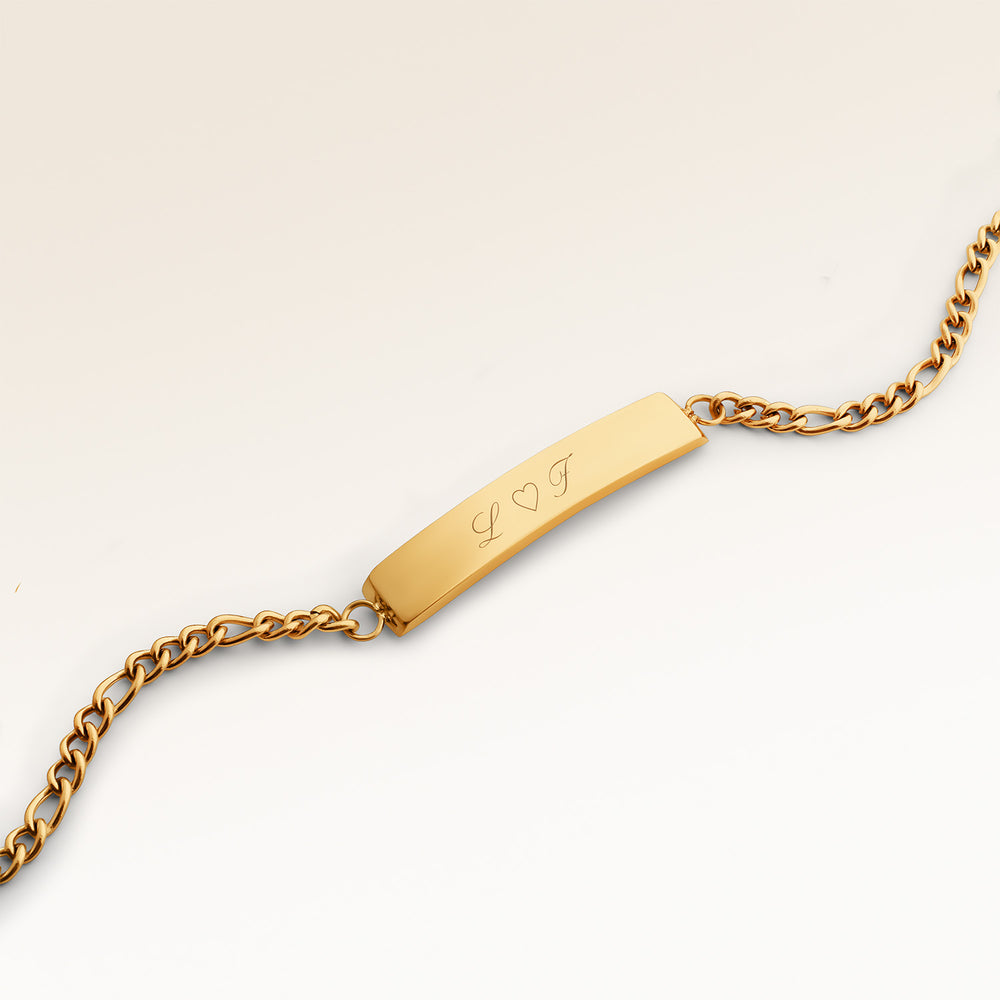 Bar Armband - Gravyr (Guld)