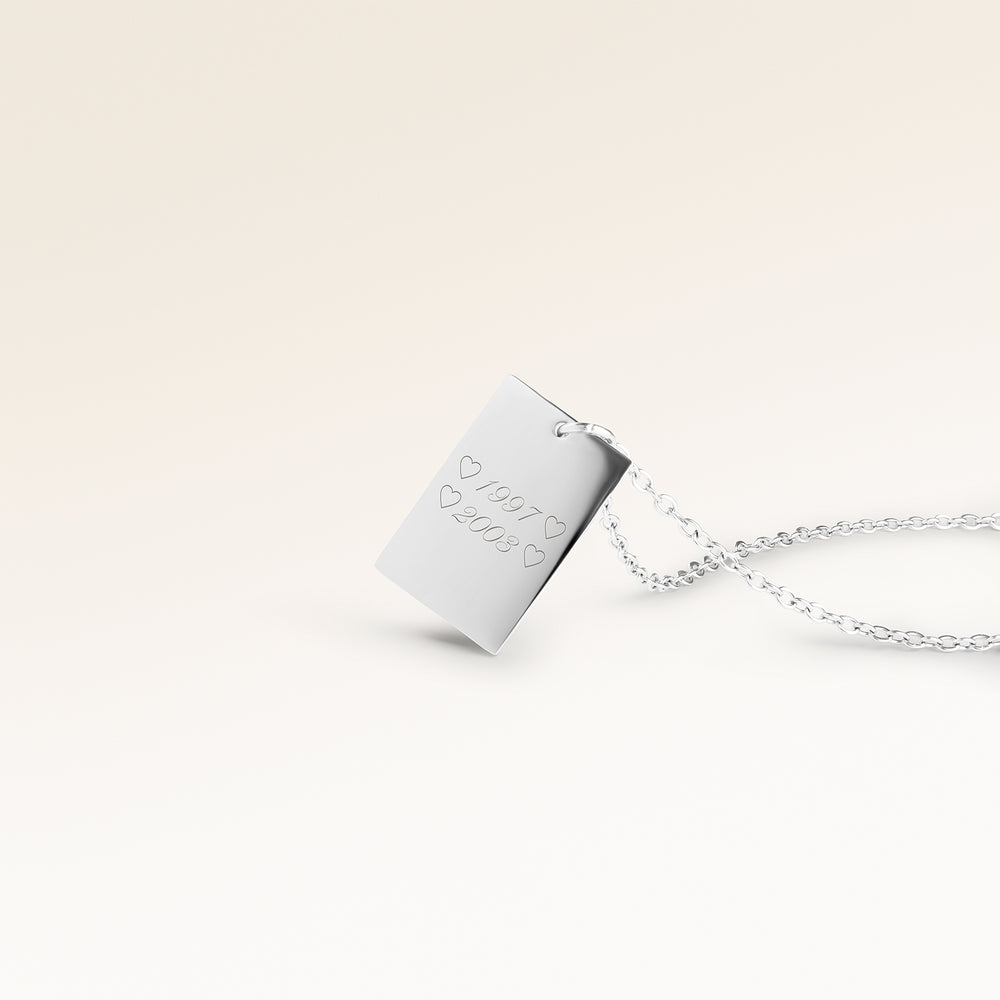Vänskapshalsband - Carré (Silver)