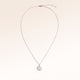 The full round silver necklace with zirconia and adjustable chain