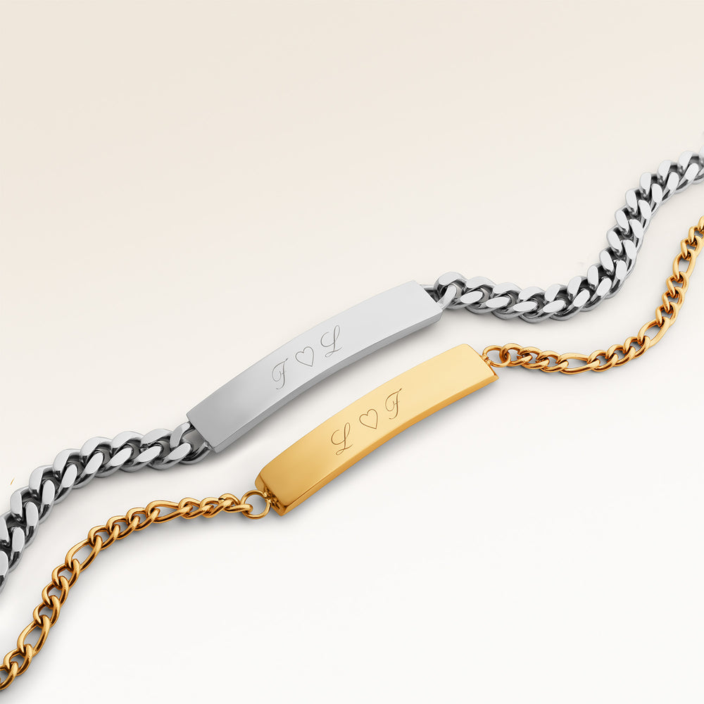 Kärleksarmband - Bar Armband (Guld & Silver)