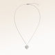 Hela hjärtformat halsband i silver helt utlagt med fin justerbar silverkedja och minimalistiskt hjärtberlock för personlig gravyr