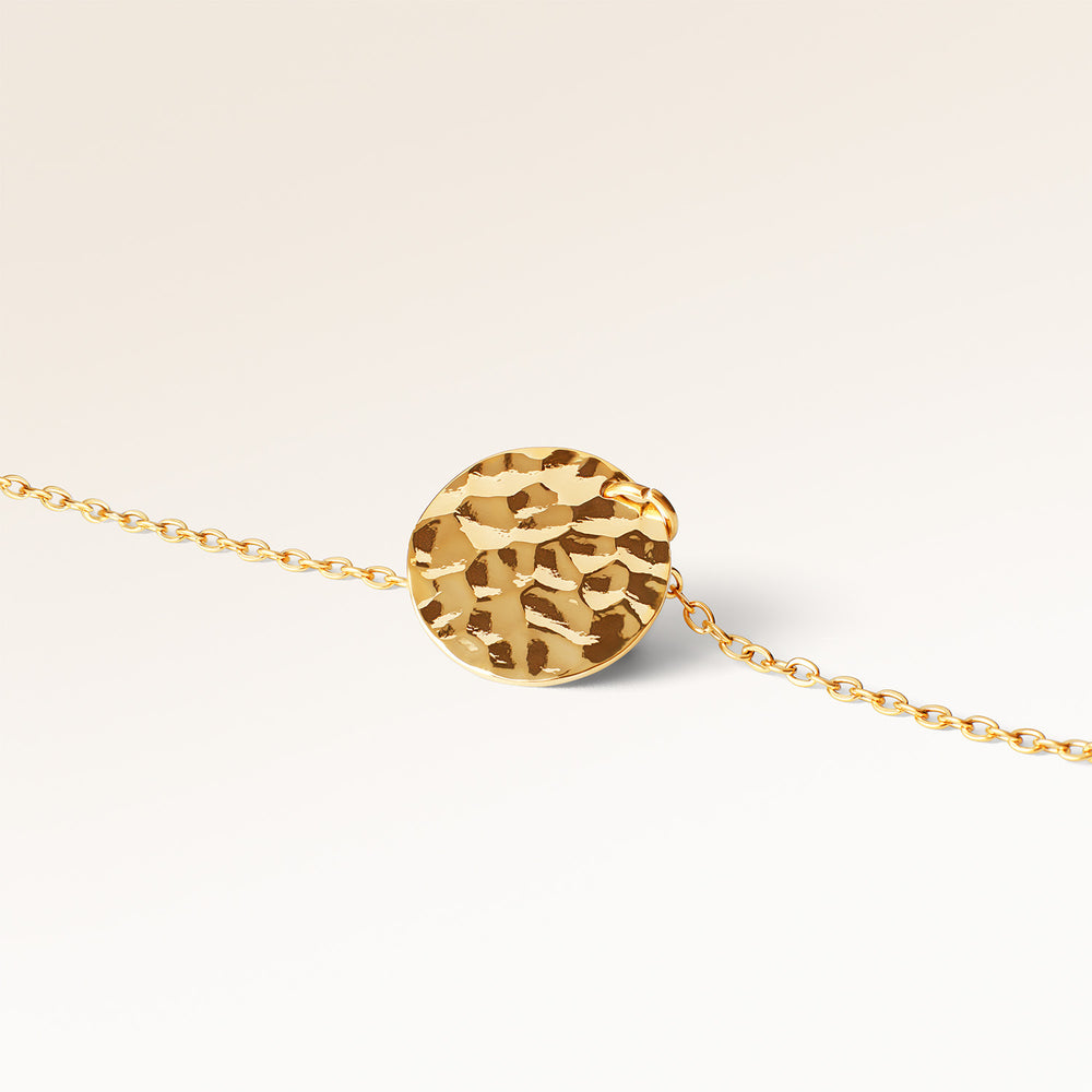 Ocean Waves Runt Halsband - Gravyr (Guld)
