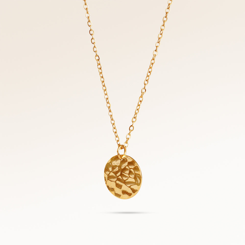 Ocean Waves Runt Halsband - Gravyr (Guld)