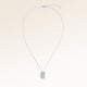 Hela fyrkantigt halsband i silver helt utlagt med fin justerbar silverkedja och minimalistiskt berlock för personlig gravyr