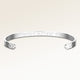Personligt bangle silverarmband med plats för gravyr av text eller koordinater