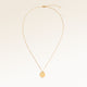 Hela runt halsband i guld helt utlagt med fin justerbar guldkedja och minimalistiskt berlock för personlig gravyr