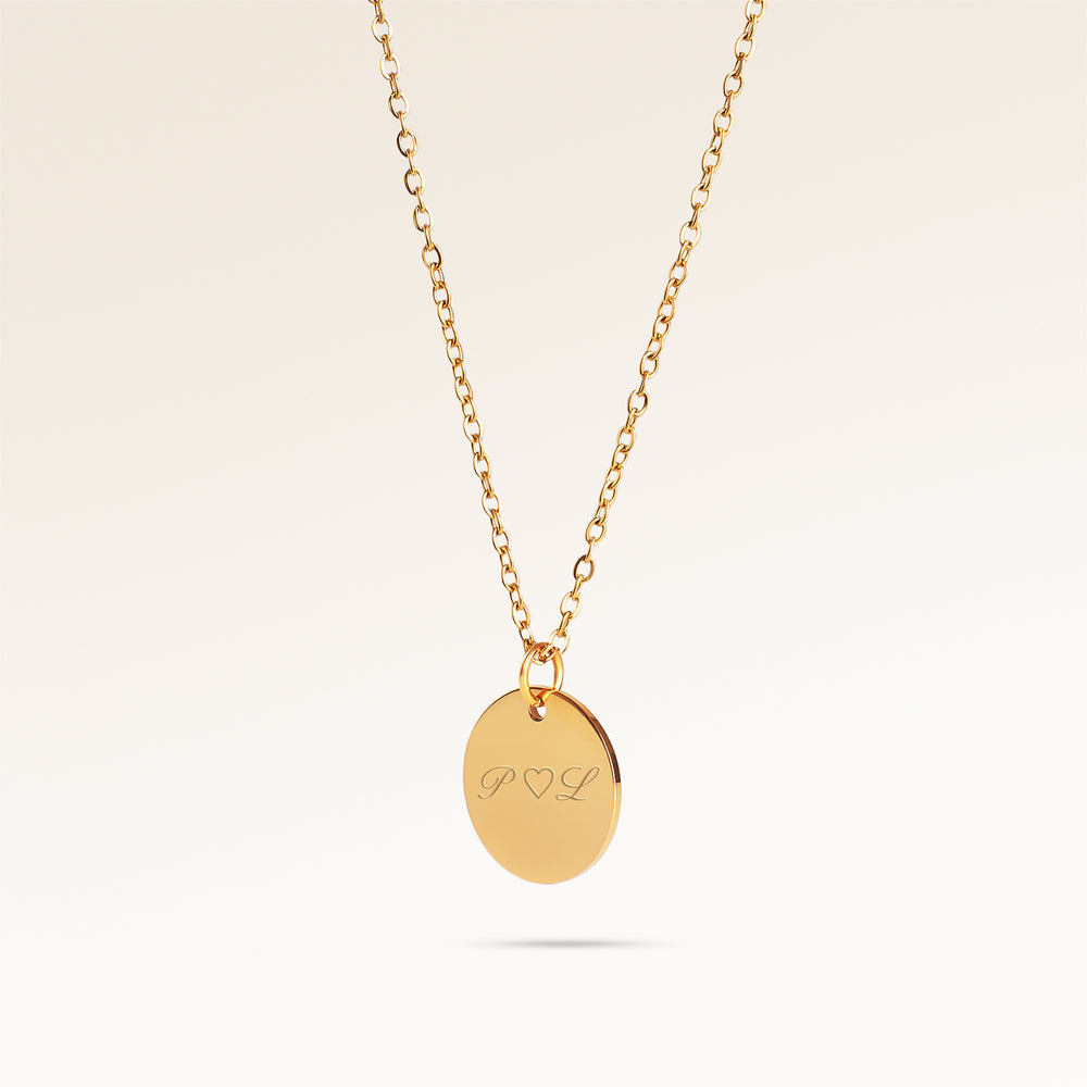 Cirkel Halsband - Gravyr (Guld)