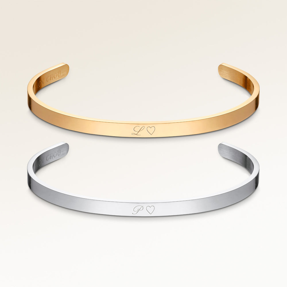 (Leveranstid 1–2 veckor) Vänskapsarmband - Bangle (Guld & Silver)